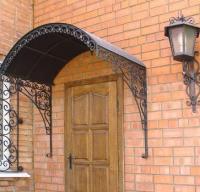 Кованый козырек из квадратного прутка