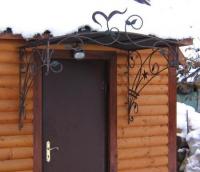 Ажурный козырек на баню