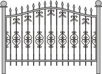 Эскиз кованных заборов арт 25